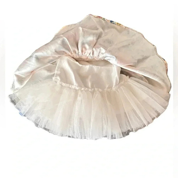 Couture Princess Floral Pattern Dress with Jeweled sides,bows and zipper - Picture 5 of 10